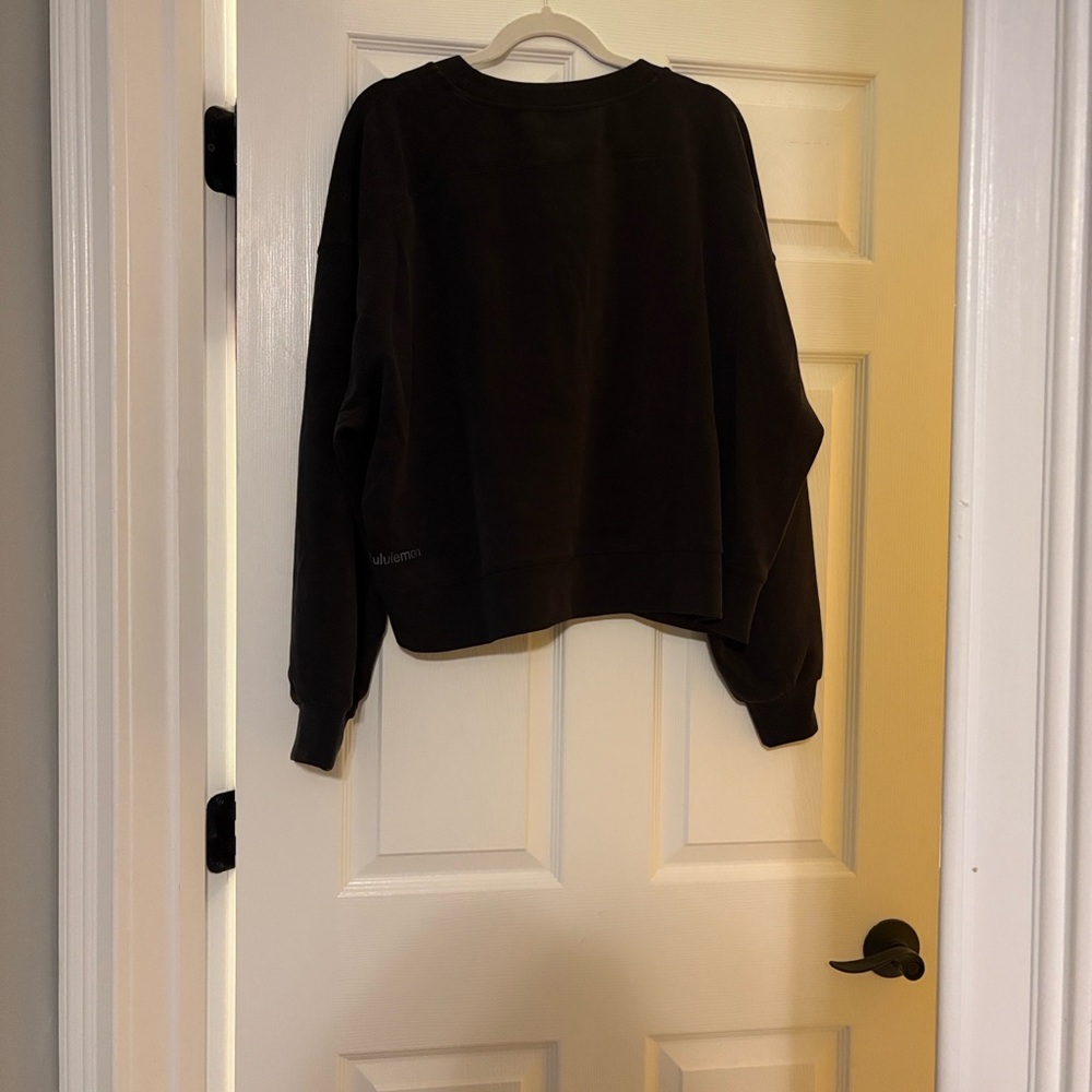 Lululemon Softstreme Perfectly Oversized Cropped Crew Black Top